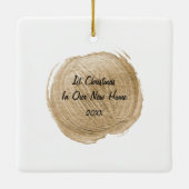 1. Weihnachten im neuen Zuhause Keramikornament (Rückseite)