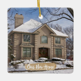 1. Weihnachten im neuen Zuhause Keramikornament