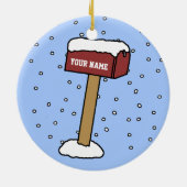 1. Weihnachten im neuen Zuhause Keramikornament (Hinten)