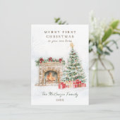 1. Weihnachten im New Zuhause Tree Fire Place (Stehend Vorderseite)