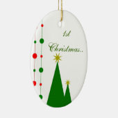 1. Weihnachten in Ihrem neuen Zuhause Keramikornament (Rechts)