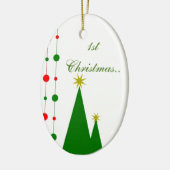 1. Weihnachten in Ihrem neuen Zuhause Keramikornament (Links)