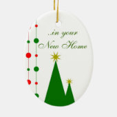 1. Weihnachten in Ihrem neuen Zuhause Keramikornament (Hinten)