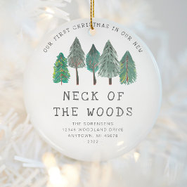 1. Weihnachten in New Neck des Waldes Rustikal Keramik Ornament
