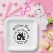 1. Weihnachten in New Zuhause Personalisierte Weih Pappteller (Party)