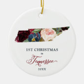 1. Weihnachten in Tennessee Personalisierte neue Z Keramik Ornament (Vorne)