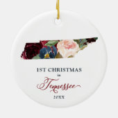 1. Weihnachten in Tennessee Personalisierte neue Z Keramik Ornament (Hinten)