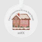 1. Weihnachten in unserem neuen Zuhause Gingerbret Ornament (Vorderseite)
