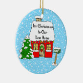 1. Weihnachten in unserem neuen Zuhause Keramikornament (Rechts)