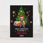 1. Weihnachten in unserem neuen Zuhause Xmas-Gesch Karte (Vorderseite)