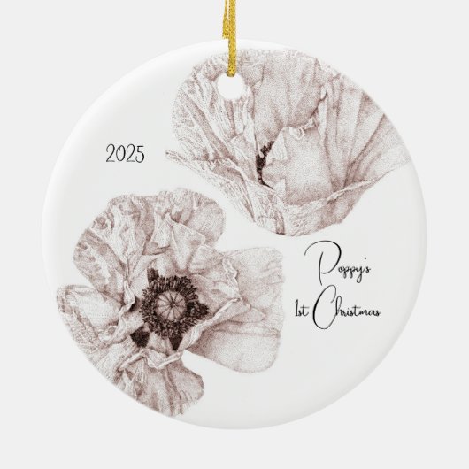 1. Weihnachten Keramik Ornament (Hinten)