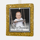 1. Weihnachten Keramikornament (Links)