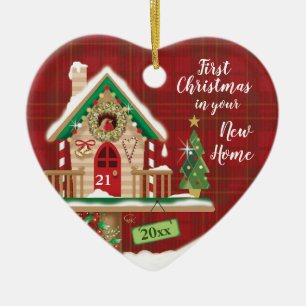 1. Weihnachten, mein Ihr Zuhause, Birdhouse mit Keramik Ornament