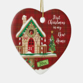 1. Weihnachten, Meine neue Zuhause, Geburtshaus Keramik Ornament (Rechts)