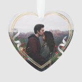 1. Weihnachten mit Gold Frame Custom Foto Ornament (Vorderseite)