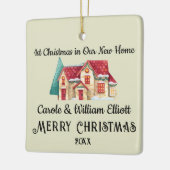 1. Weihnachten New Zuhause Housewarming NewWeds Keramikornament (Links)