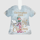 1. Weihnachten Personalisierter Acryl-T - Shirt Ornament (Rückseite)