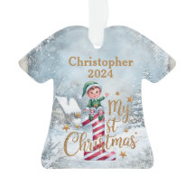 1. Weihnachten Personalisierter Acryl-T - Shirt