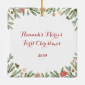 1. Weihnachten - Stille Nacht - Foto Keramikornament (Rückseite)