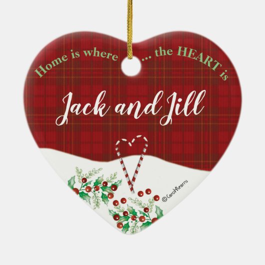 1. Weihnachten, Unsere neue Zuhause, Geburtshaus Keramik Ornament (Hinten)