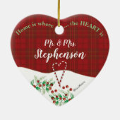 1. Weihnachten, Unsere neue Zuhause, Geburtshaus,  Keramik Ornament (Hinten)