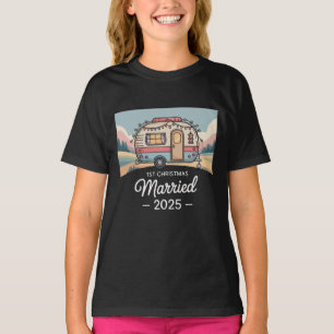 1. Weihnachten Verheiratet 2025   Vintage Camper R T-Shirt