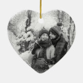 1. Weihnachten Verheiratet Mr. Simple Heart Foto Keramik Ornament (Hinten)