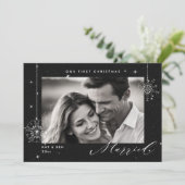 1. Weihnachten Verheiratet Schwarze Glitzern Moder (Stehend Vorderseite)