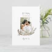 1. Weihnachten Verheiratet Zwei Foto Pine & Antler (Stehend Vorderseite)