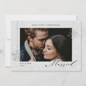 1. Weihnachten Verheiratete weiße Glitzern Moderne (Vorderseite)