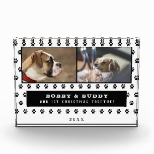 1. Weihnachten zusammen 2 Hunde Paw 2 Fotoblock