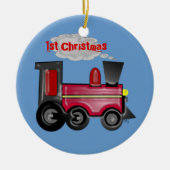 1. Weihnachts-3D-Zug Keramik Ornament (Vorne)