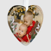 1. Weihnachts Big Brother Liebe Gold Frame Foto Ornament (Vorderseite)