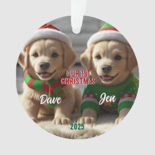 1. Weihnachts Golden Retriever Personalisiert Ornament