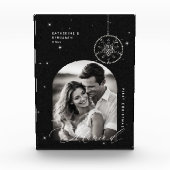 1. Weihnachts Verheiratete Schneeflocken Schwarzes Fotoblock (Vorderseite)