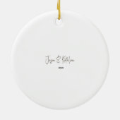 1. Weihnachts Verheiratetes Paar Foto Keramik Ornament (Hinten)