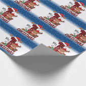 1. Weihnachts-Weihnachtsmannmütze Weißschneejunge  Geschenkpapier (Ecke)