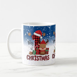1. Weihnachts-Weihnachtsmannmütze Weißschneejunge  Kaffeetasse