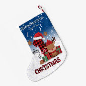 1. Weihnachts-Weihnachtsmannmütze Weißschneejunge  Kleiner Weihnachtsstrumpf (Rückseite (Hängend))