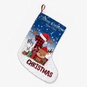 1. Weihnachts-Weihnachtsmannmütze Weißschneejunge  Kleiner Weihnachtsstrumpf (Vorderansicht (hängend))