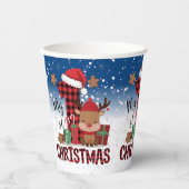 1. Weihnachts-Weihnachtsmannmütze Weißschneejunge  Pappbecher (Vorderseite)