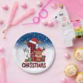 1. Weihnachts-Weihnachtsmannmütze Weißschneejunge  Pappteller (Party)