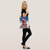 1. Weihnachts-Weihnachtsmannmütze Weißschneejunge Tasche (Am Model)