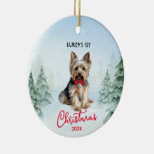 1. Weihnachts Yorkshire Terrier Yorkie Dog Keramik Ornament (Rechts)