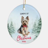 1. Weihnachts Yorkshire Terrier Yorkie Dog Keramik Ornament (Links)