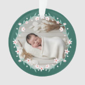 1. Weihnachtsbaby Birth Religious Nativity Foto Ornament (Vorderseite)