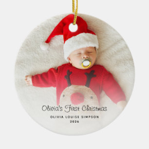 1. Weihnachtsbaby-Fotos modern Keramik Ornament
