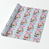 1. Weihnachtsbaby's Personalize Name Santa Claus Geschenkpapier (Ungerollt)