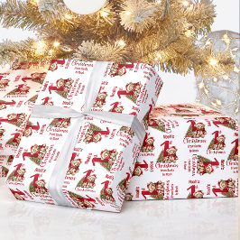 1. Weihnachtsbär Name Text Weihnachtsbaum Geschenkpapier