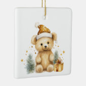 1. Weihnachtsbär Niedlich Teddy Bären individuell Keramikornament (Rechts)